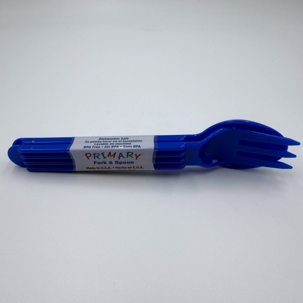 Arrow Home Products Primary Fork & Spoon Blue Plastic Utensils Set BPA Free USA
